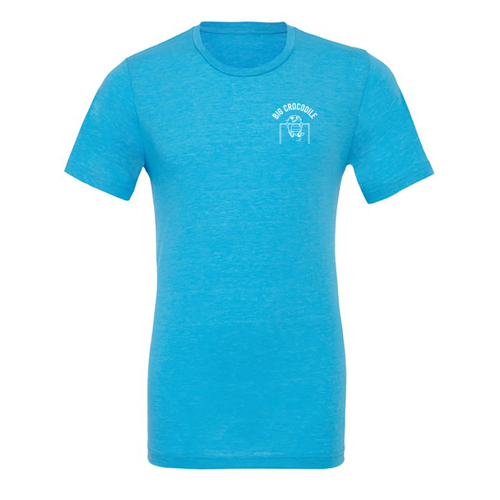 Sale Item - Aqua t shirt - pull up print - xsmall