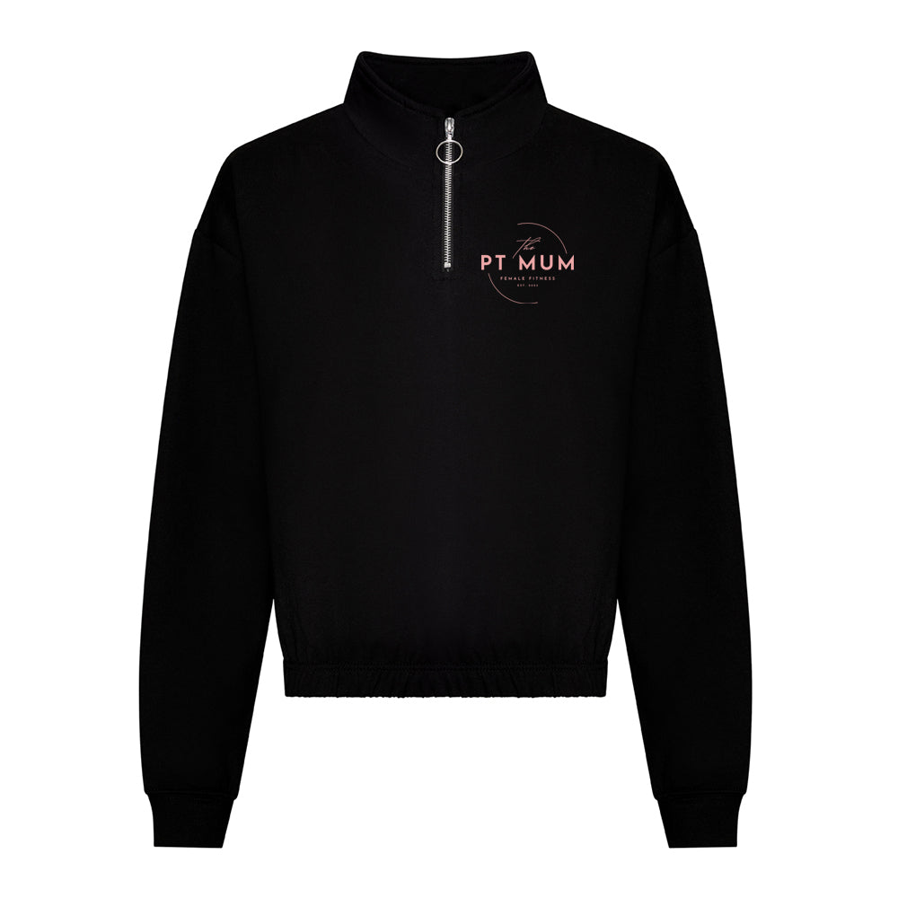 The PT Mum Cropped 1/4 zip Sweatshirt