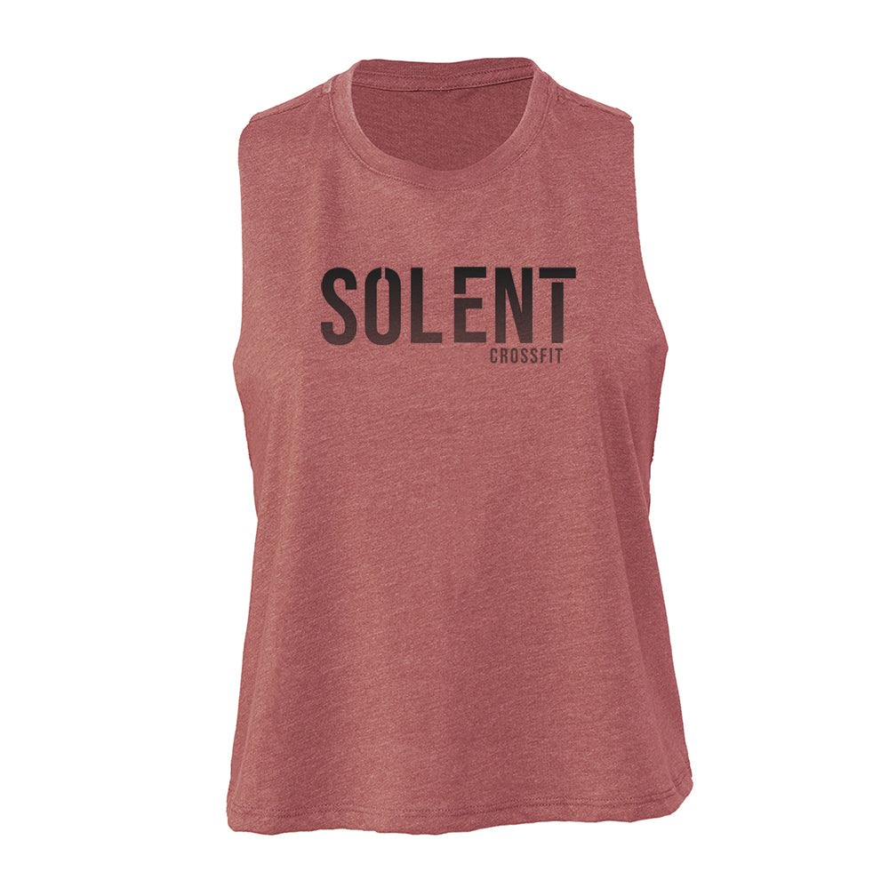 Cropped Racer Back Vest - Standard CROSSFIT SOLENT Print