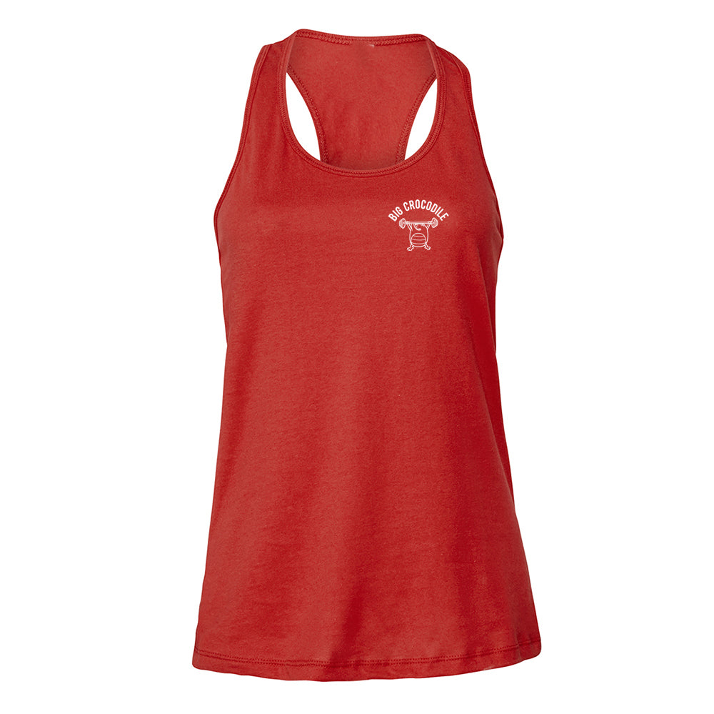 Sale Item - Racer Back Vest weightlifter print - red - small