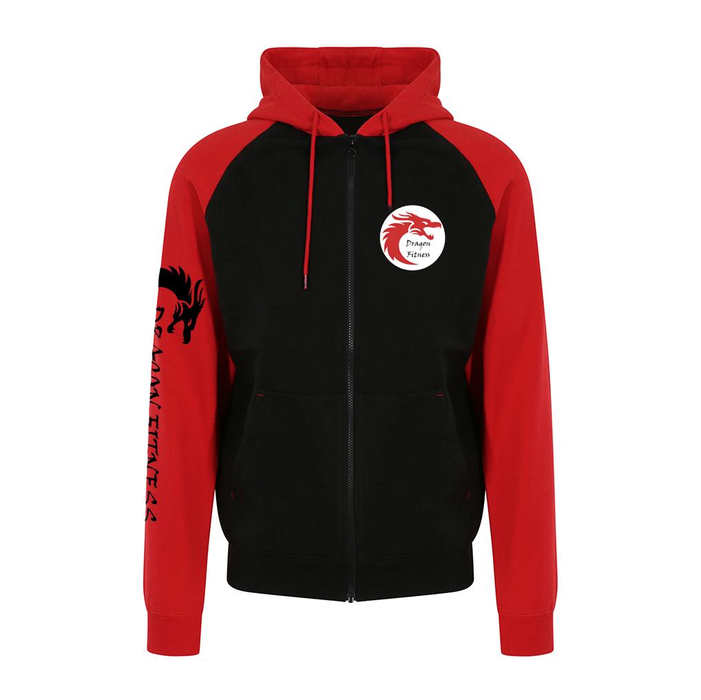 Dragon Two Colour Varsity Zip Up Hoodie - Phil And Christina Only