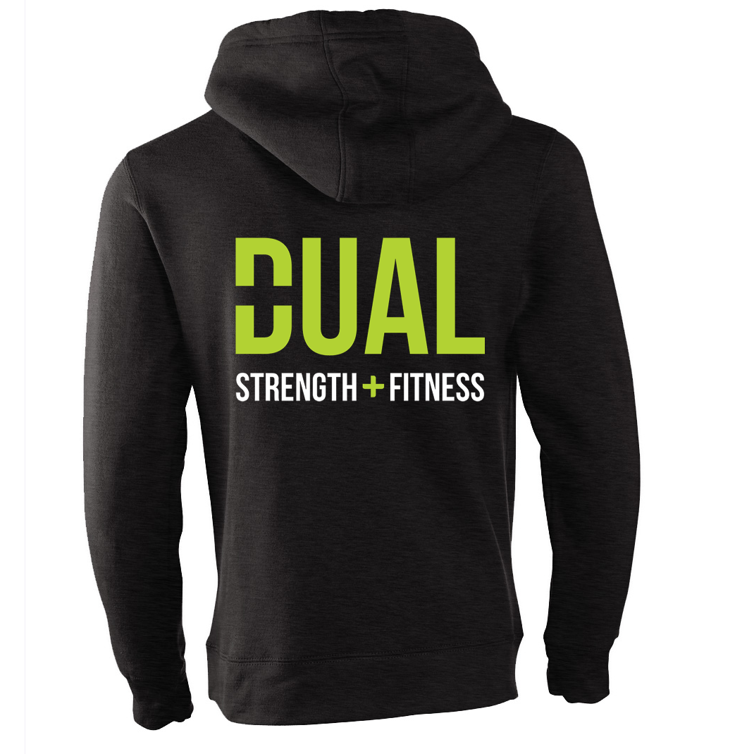 Dual Strength And Fitness Fleece Lined Premium Zip Up Hoodie