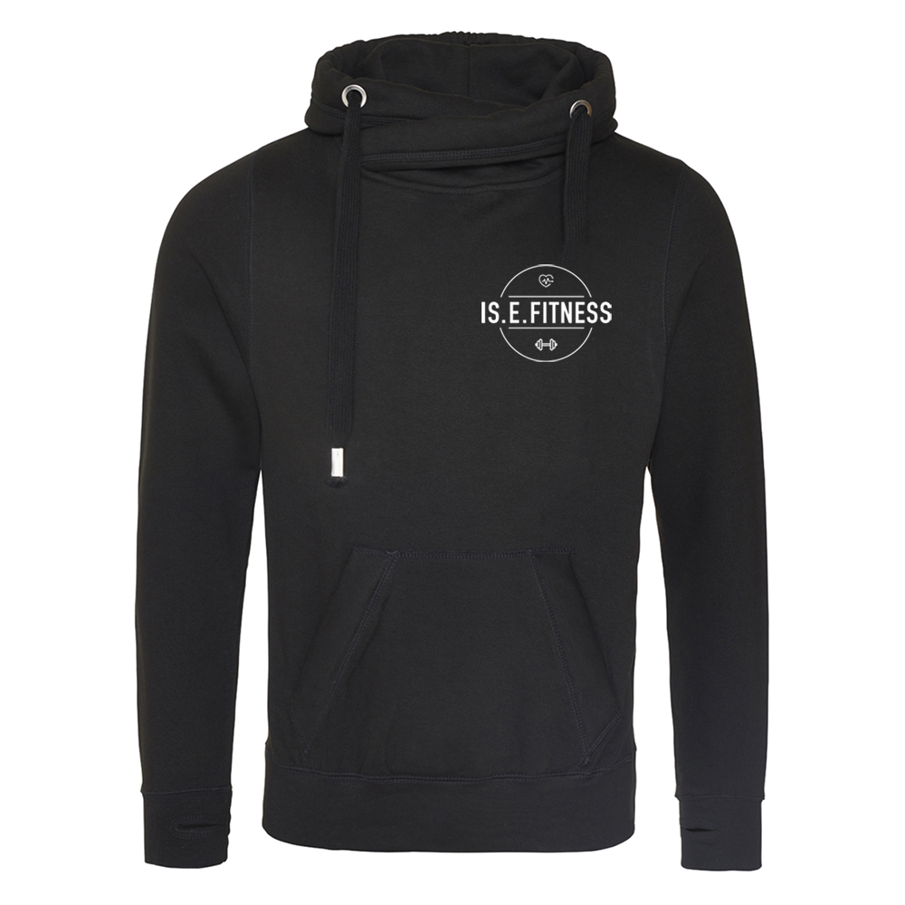 Hoodie - IS.E.FITNESS Cross Over Neck Hoodie