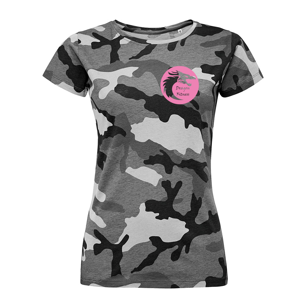 Dragon Fitness - Camo T shirt (Ladies cut)