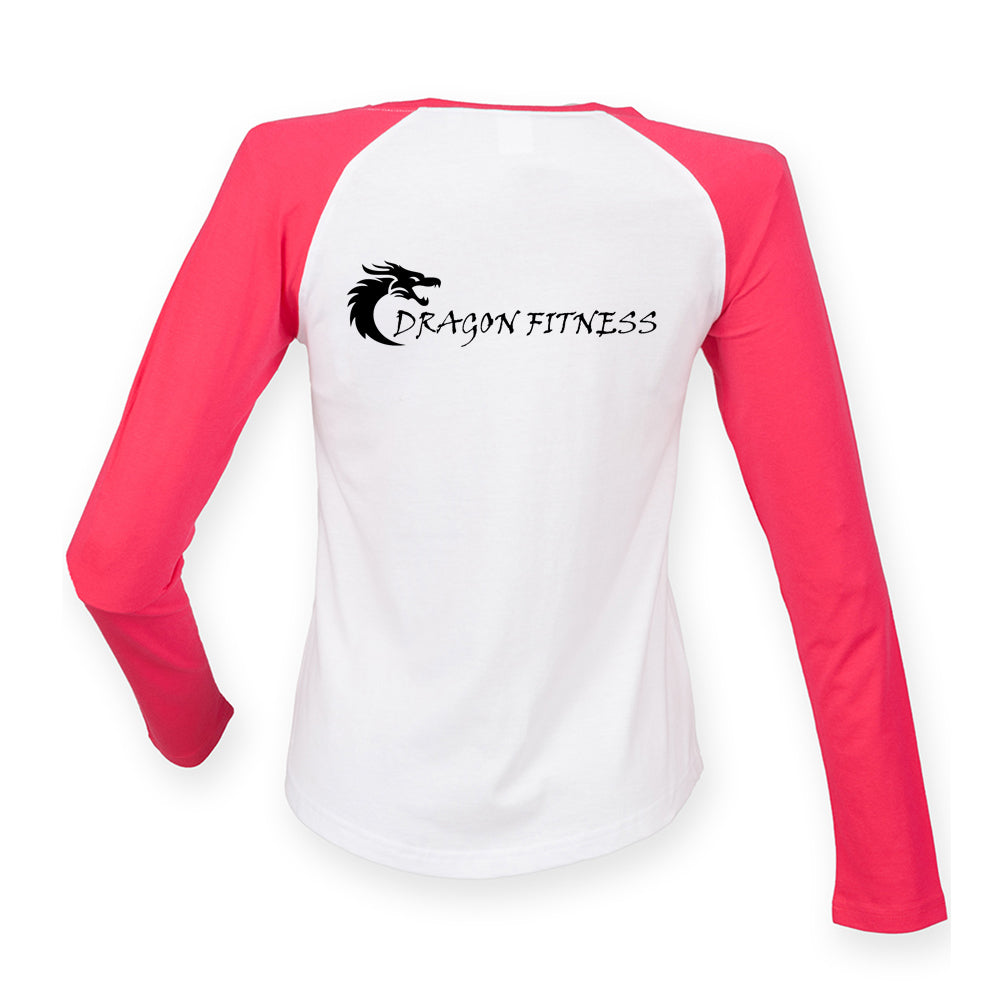 Dragon Fitness - Ladies baseball top (Phil and Christina only)