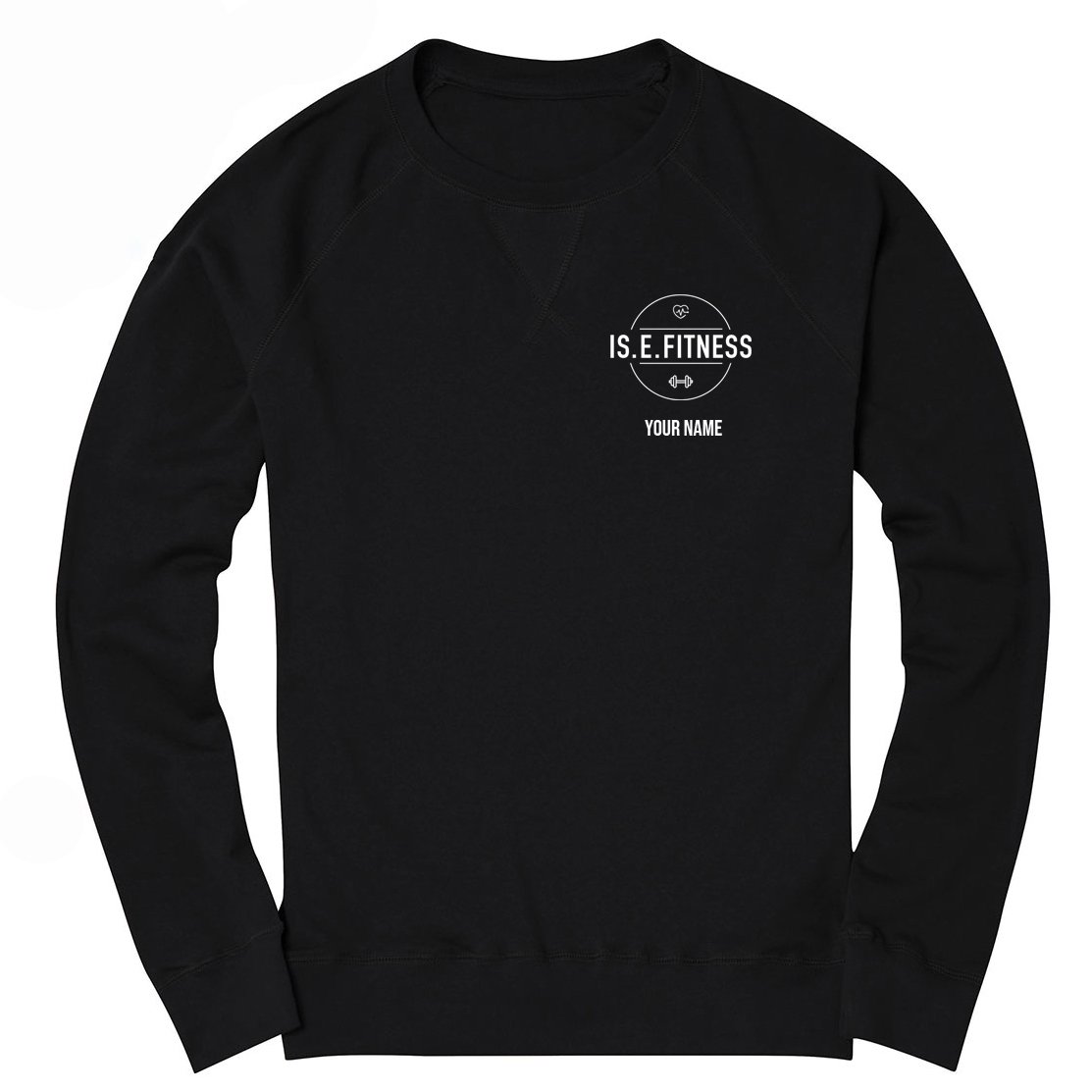 Sweatshirt - IS.E.FITNESS Black Sweatshirt